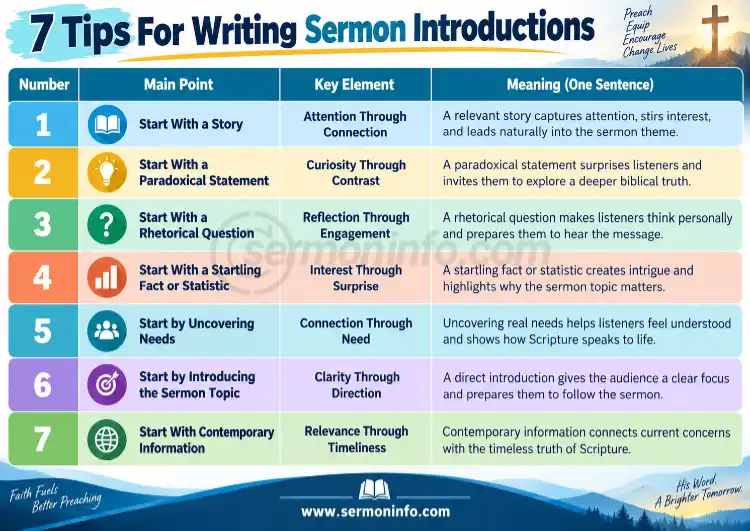 7 Tips For Writing Sermon Introductions 7 Tips For Writing Sermon Introductions