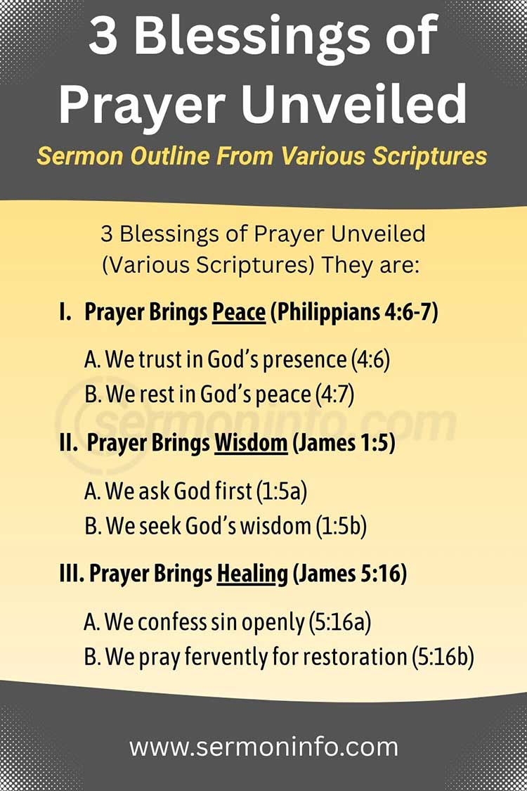 3 Blessings of Prayer Unveiled | Sermon Outline About Prayer