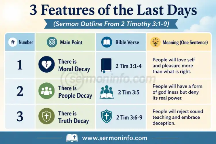 3 Features of the Last Days | Sermon Outline From 2 Timothy 3:1-9 3 Features of the Last Days | Sermon Outline From 2 Timothy 3:1-9