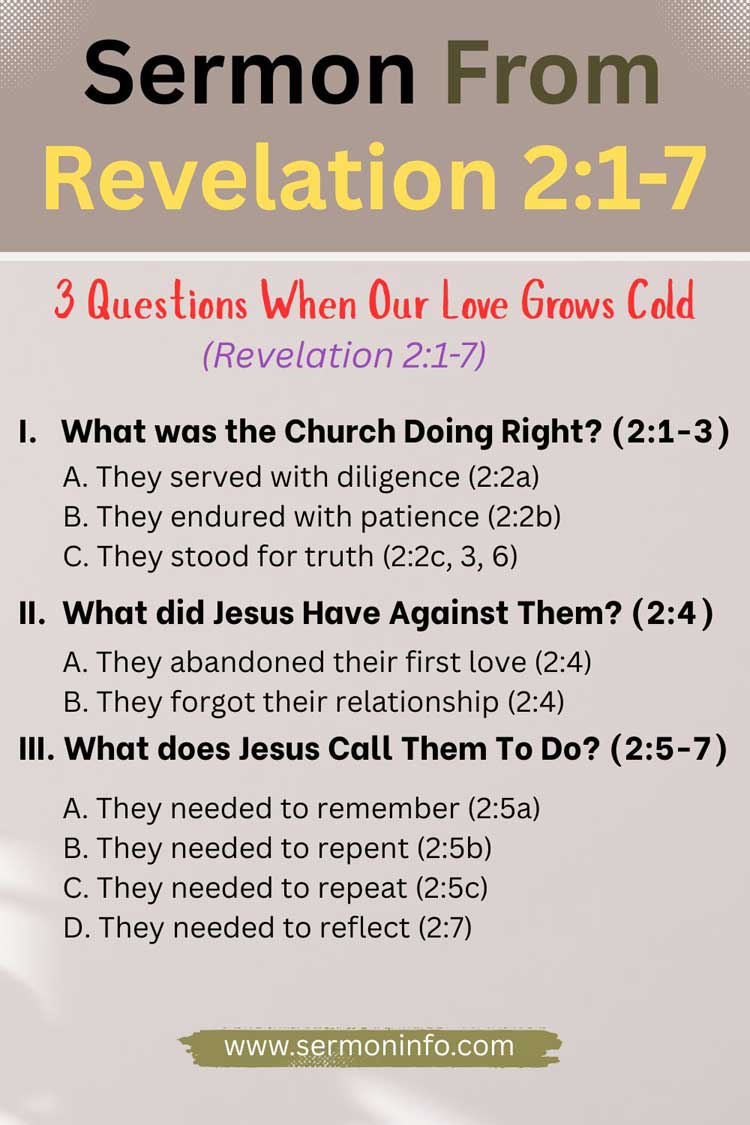 3 Questions When Our Love Grows Cold (Revelation 2:1-7) 3 Questions When Our Love Grows Cold (Revelation 2:1-7)