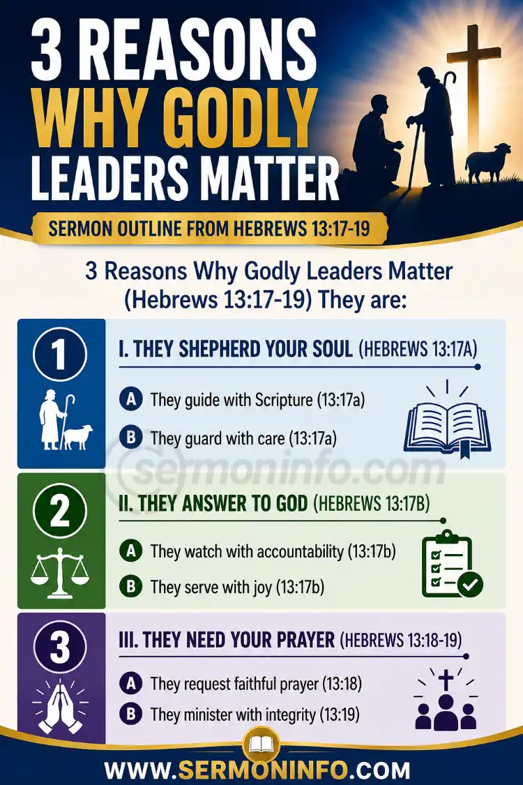 3 Reasons Why Godly Leaders Matter | Sermon Outline From Hebrews 13:17-19 3 Reasons Why Godly Leaders Matter | Sermon Outline From Hebrews 13:17-19