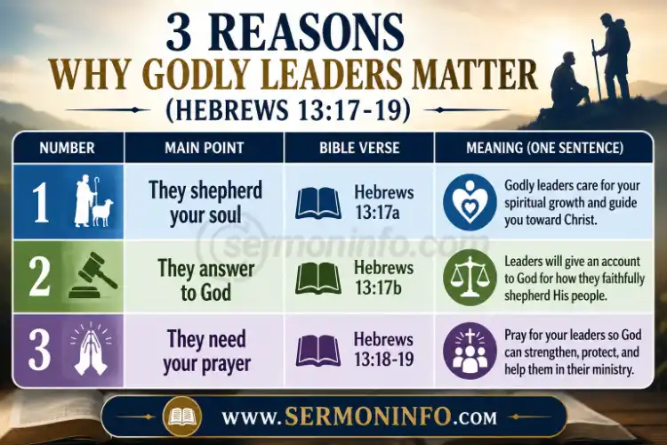 3 Reasons Why Godly Leaders Matter | Sermon Outline From Hebrews 13:17-19 3 Reasons Why Godly Leaders Matter | Sermon Outline From Hebrews 13:17-19