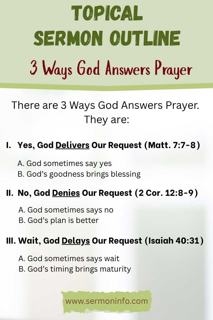 3 Ways God Answers Prayer
