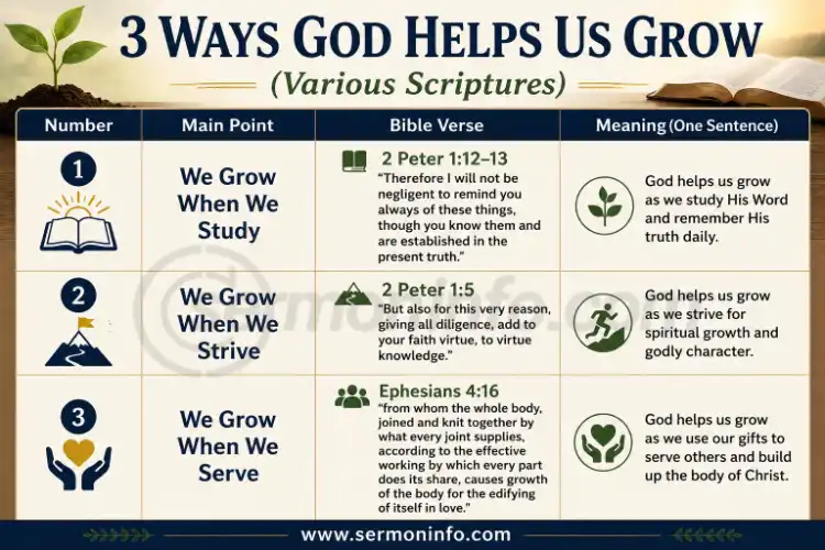 3 Ways God Helps Us Grow | Sermon Outline About Spiritual Growth 3 Ways God Helps Us Grow | Sermon Outline About Spiritual Growth