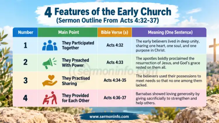 4 Features of the Early Church (Acts 4:32-37) 4 Features of the Early Church (Acts 4:32-37)