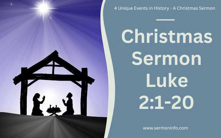 4 Unique Events in History - A Christmas Sermon