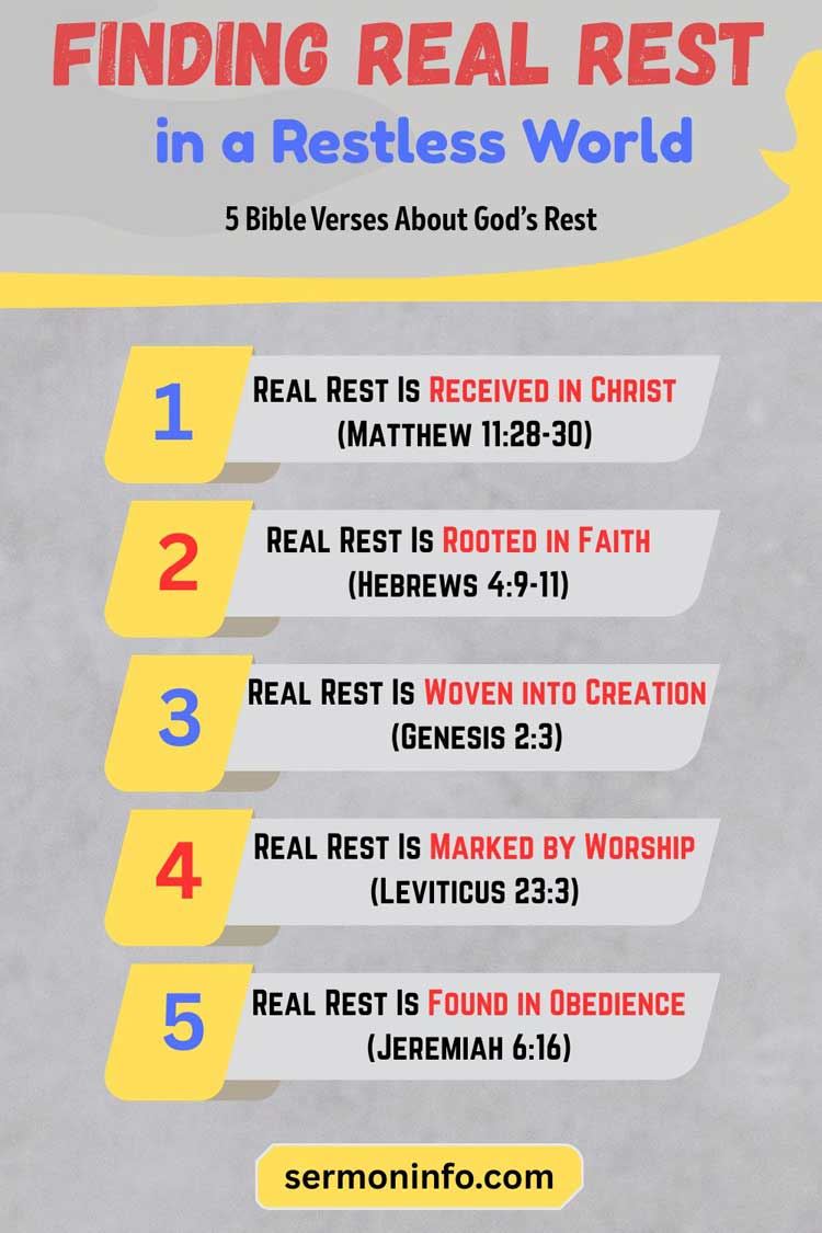 5 Bible Verses About God's Rest - Finding Real Rest in a Restless World 5 Bible Verses About God's Rest - Finding Real Rest in a Restless World