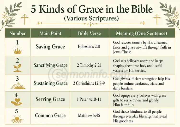 5 Kinds of Grace in the Bible 5 Kinds of Grace in the Bible