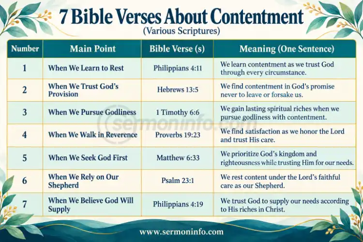 7 Bible Verses About Contentment