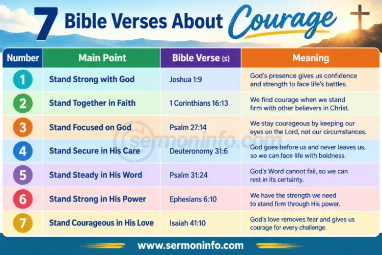 7 Bible Verses About Courage 7 Bible Verses About Courage