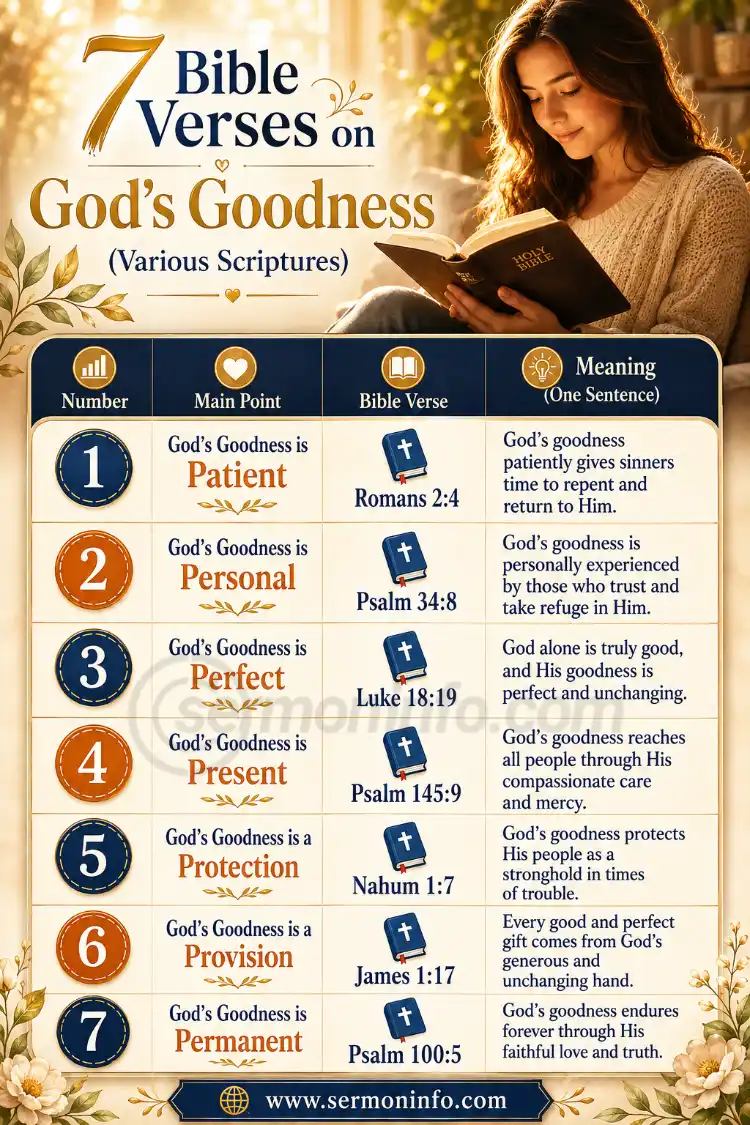 7 Bible Verses on God's Goodness 7 Bible Verses on God's Goodness