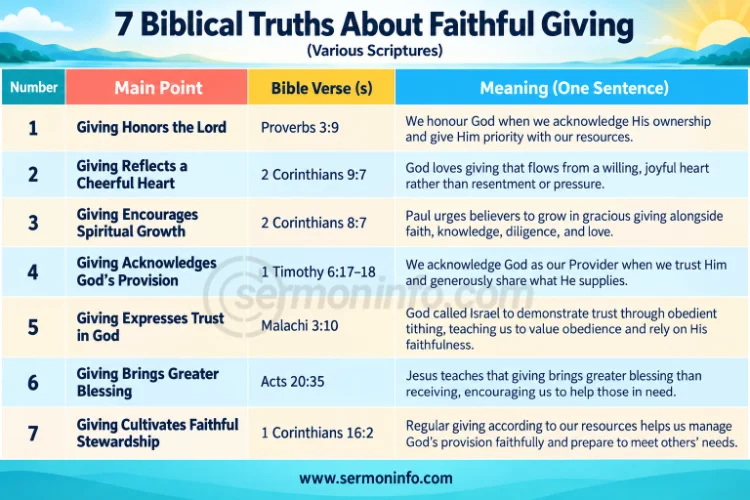 7 Biblical Truths About Faithful Giving 7 Biblical Truths About Faithful Giving