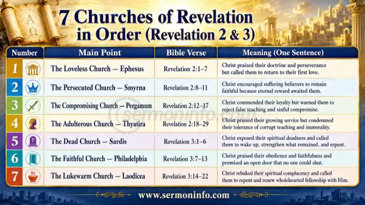 7 Churches of Revelation in Order | Revelation 2 & 3