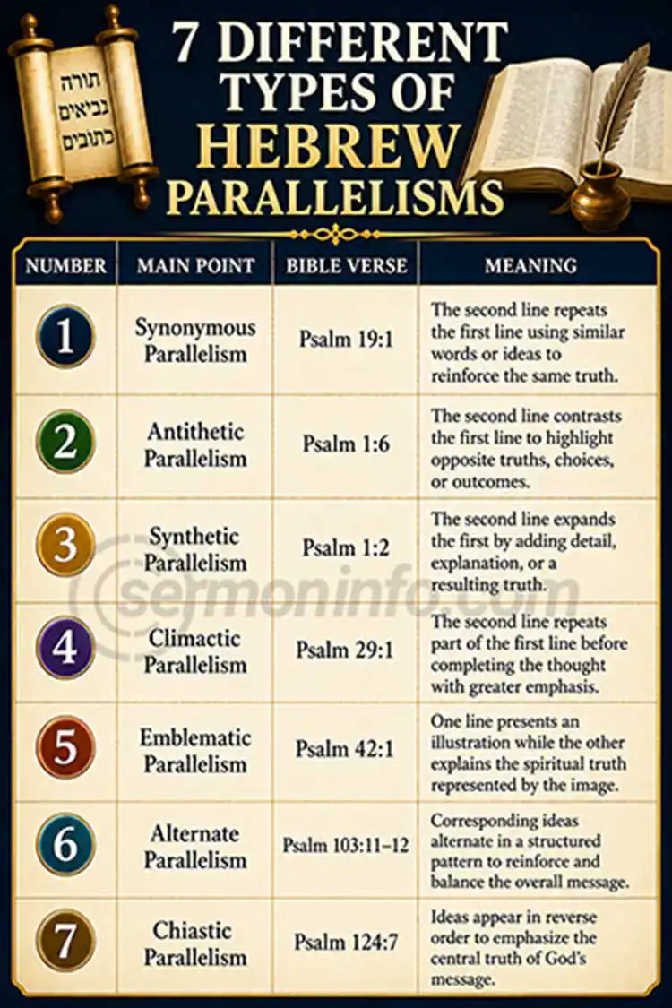 7 Different Types of Hebrew Parallelisms