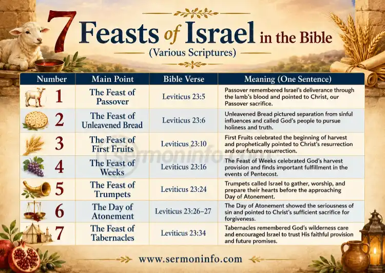 7 Feasts of Israel in the Bible 7 Feasts of Israel in the Bible