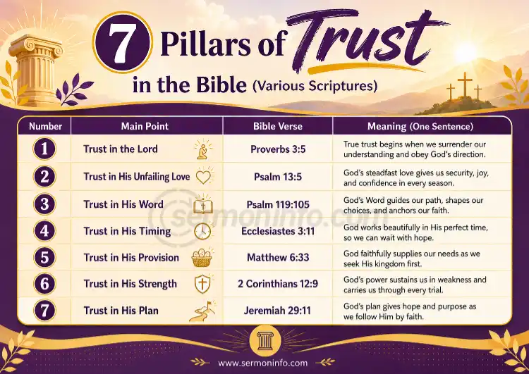 7 Pillars of Trust in the Bible 7 Pillars of Trust in the Bible