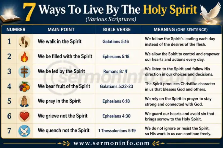 7 Ways to Live by the Holy Spirit 7 Ways to Live by the Holy Spirit
