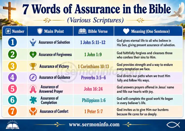 7 Words of Assurance in the Bible 7 Words of Assurance in the Bible