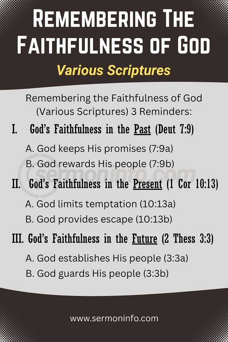 Remembering The Faithfulness of God | Sermon Outline About God's Faithfulness