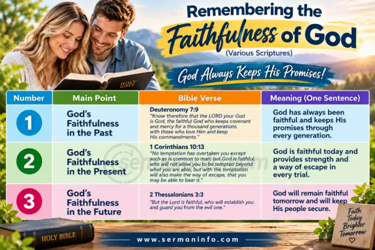 Remembering The Faithfulness of God | Sermon Outline About God's Faithfulness