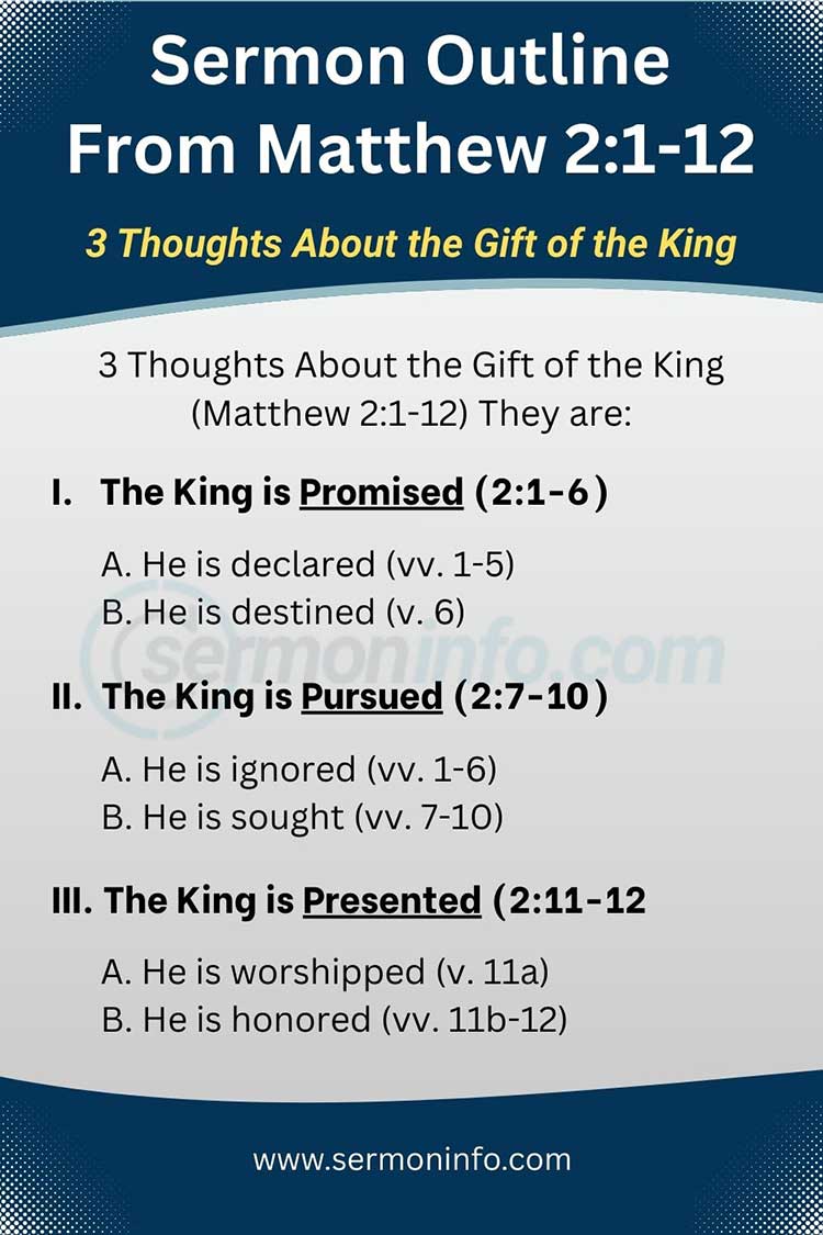 Sermon From Matthew 2:1-12 - 3 Thoughts About the Gift of the King