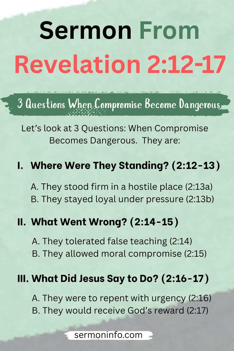 Sermon From Revelation 2:12-17 (Pergamos) Sermon From Revelation 2:12-17 (Pergamos)