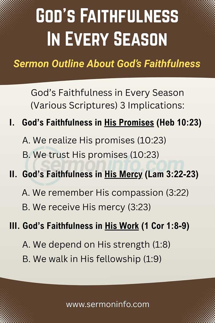 Sermon Outline About God's Faithfulness | God's Faithfulness in Every Season