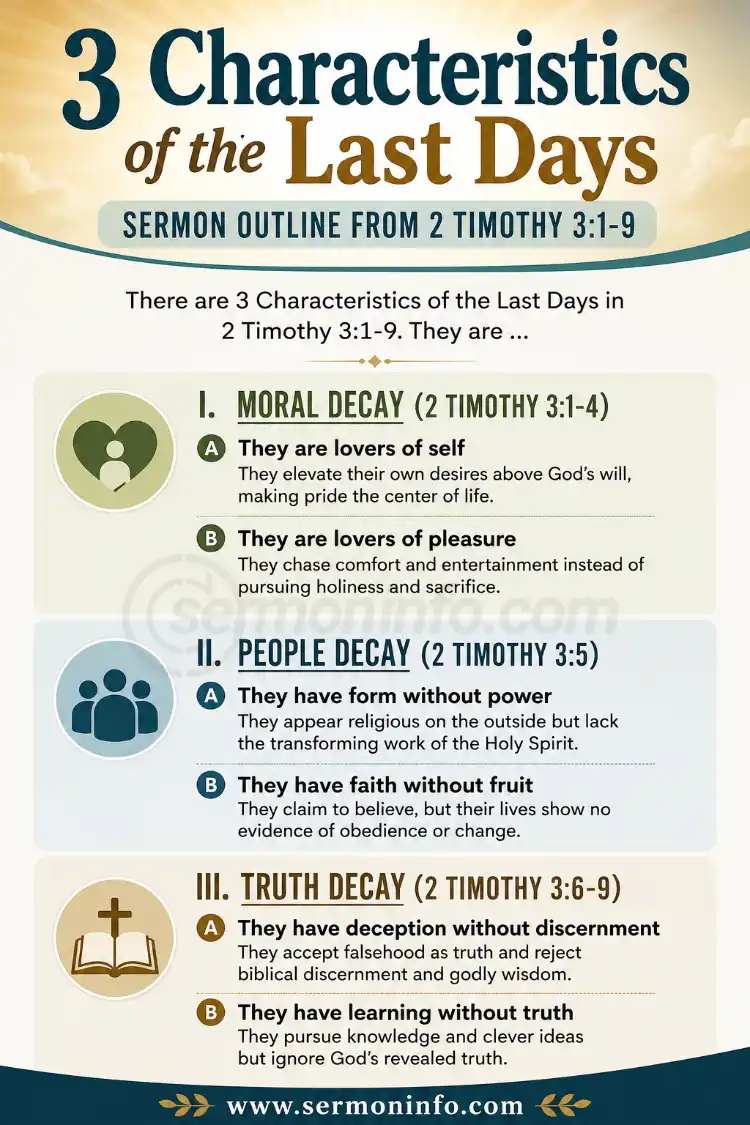 Sermon Outline From 2 Timothy 3:1-9 Sermon Outline From 2 Timothy 3:1-9