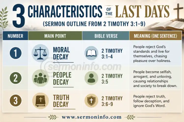 Sermon Outline From 2 Timothy 3:1-9 Sermon Outline From 2 Timothy 3:1-9