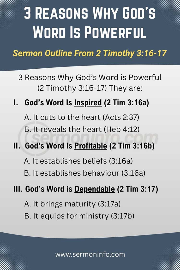 Sermon Outline From 2 Timothy 3:16-17 | The Power of God's Word