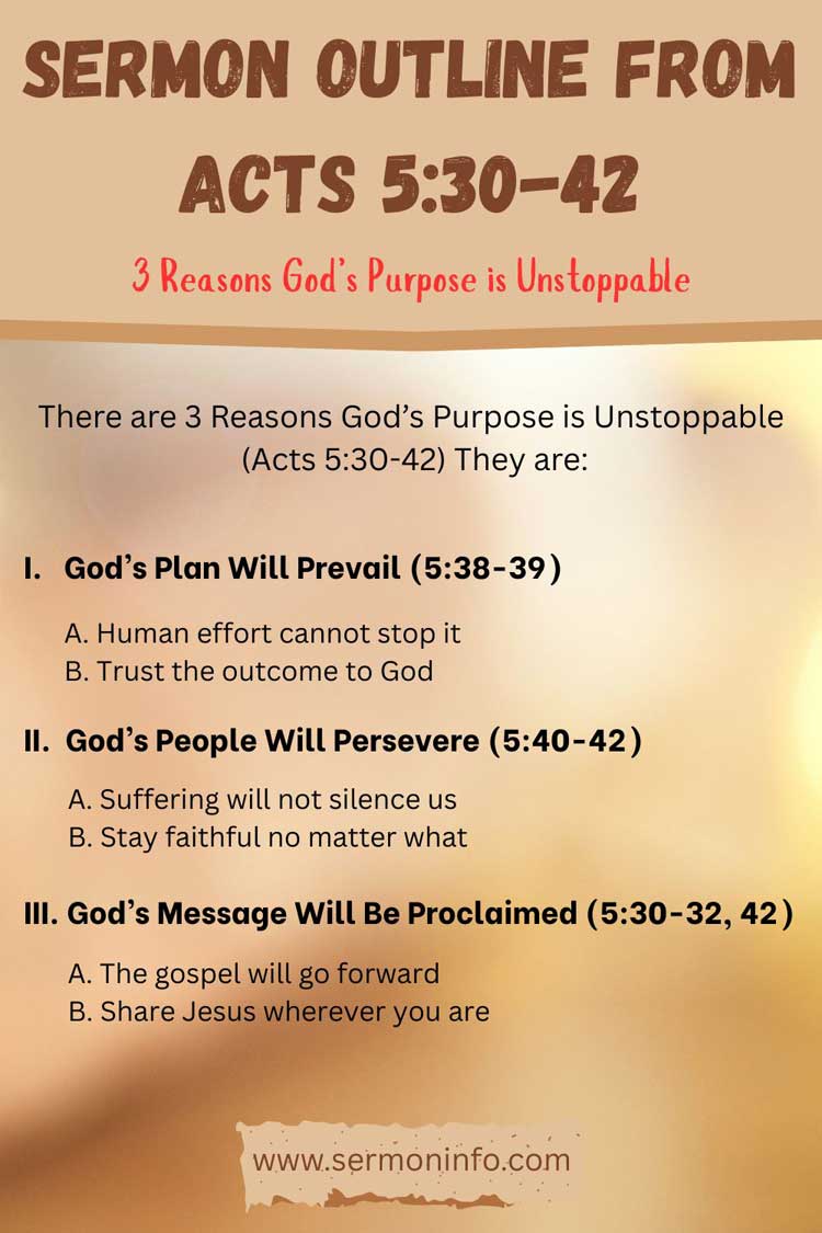 Sermon Outline From Acts 5:30-42 Sermon Outline From Acts 5:30-42