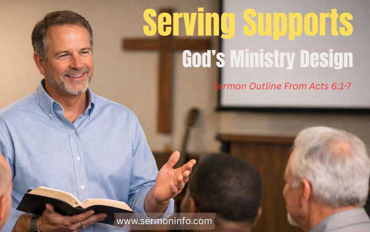 Sermon Outline From Acts 6:1-7 | Serving Supports God's Ministry Design