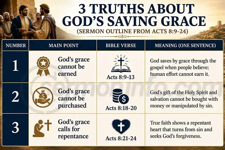 Sermon Outline From Acts 8:9-24 | 3 Truths About God's Saving Grace
