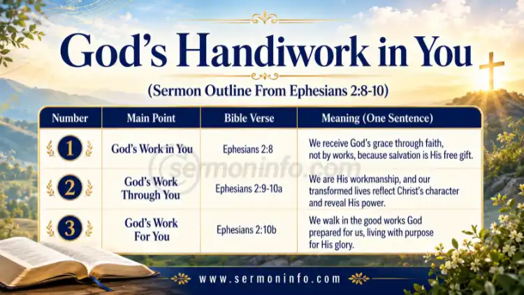 Sermon Outline From Ephesians 2:8-10 Sermon Outline From Ephesians 2:8-10