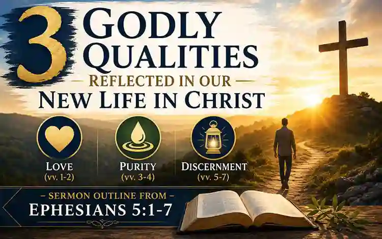 Sermon Outline From Ephesians 5:1-7 | 3 Godly Qualities Reflected in Our New Life in Christ Sermon Outline From Ephesians 5:1-7 | 3 Godly Qualities Reflected in Our New Life in Christ