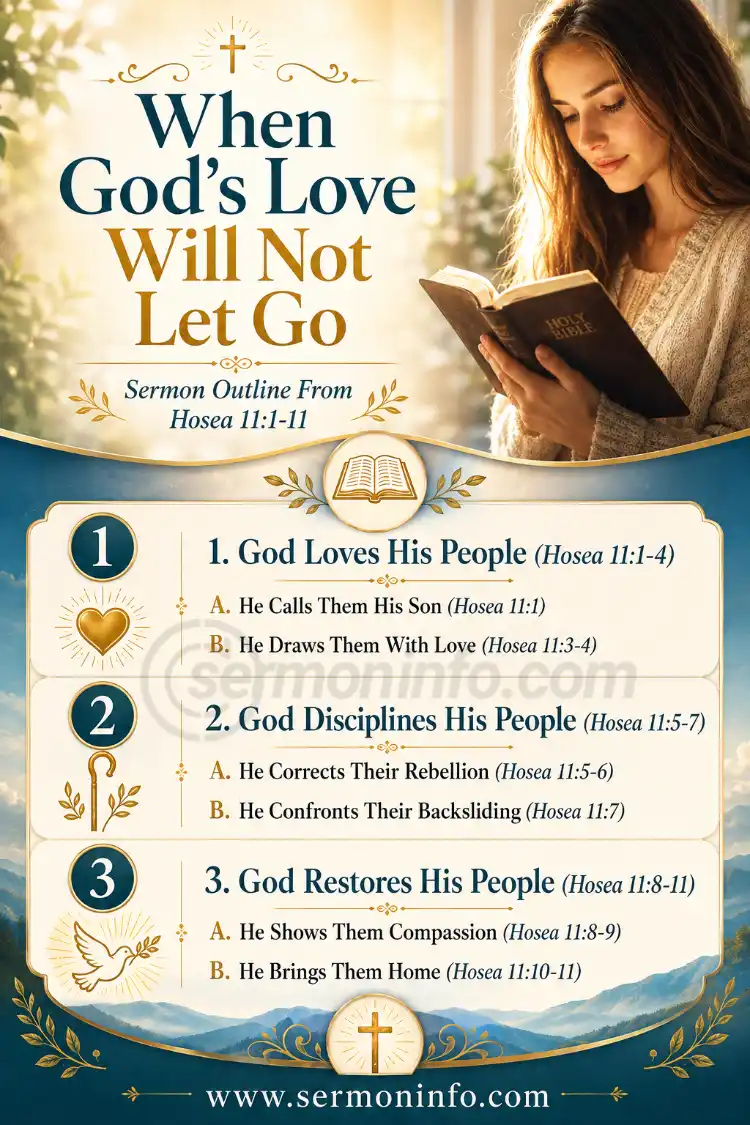 When God's Love Will Not Let Go | Sermon Outline From Hosea 11:1-11 When God's Love Will Not Let Go | Sermon Outline From Hosea 11:1-11