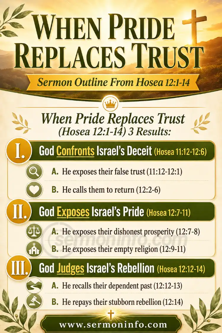 Sermon Outline From Hosea 12:1-14 | When Pride Replaces Trust Sermon Outline From Hosea 12:1-14 | When Pride Replaces Trust