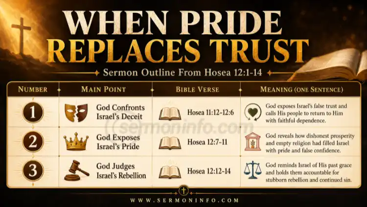 Sermon Outline From Hosea 12:1-14 | When Pride Replaces Trust Sermon Outline From Hosea 12:1-14 | When Pride Replaces Trust