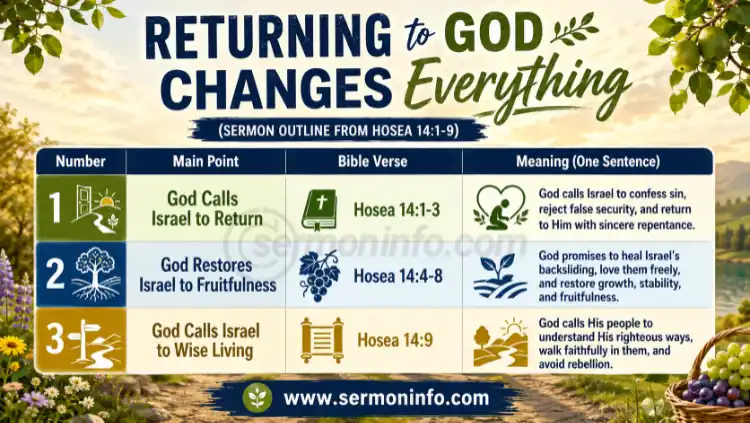 Sermon Outline From Hosea 14:1-9 | Returning To God Changes Everything