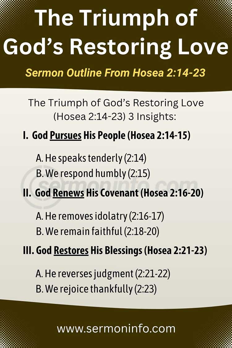 Sermon Outline From Hosea 2:14-23 | The Triumph of God's Restoring Love Sermon Outline From Hosea 2:14-23 | The Triumph of God's Restoring Love