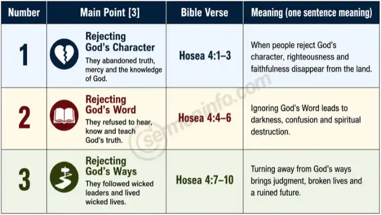 Sermon Outline From Hosea 4:1-10 | 3 Marks of Spiritual Decline