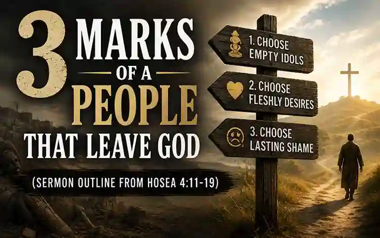 Sermon Outline From Hosea 4:11-19 | 3 Marks of a People That Leave God Sermon Outline From Hosea 4:11-19 | 3 Marks of a People That Leave God