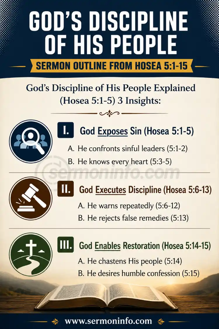 Sermon Outline From Hosea 5:1-15 | God's Discipline of His People Explained Sermon Outline From Hosea 5:1-15 | God's Discipline of His People Explained