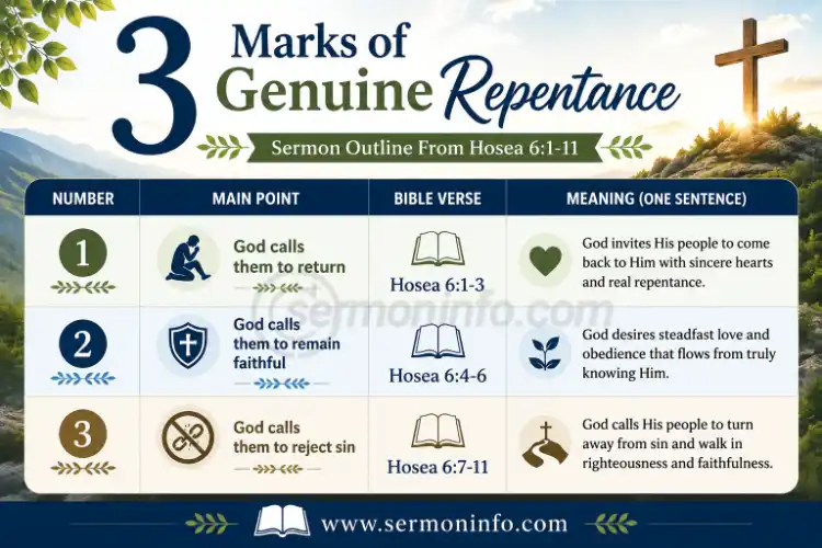 Sermon Outline From Hosea 6:1-11 | 3 Marks of Genuine Repentance