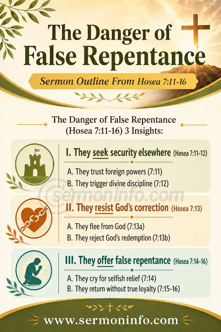The Danger of False Repentance | Sermon Outline From Hosea 7:11-16 The Danger of False Repentance | Sermon Outline From Hosea 7:11-16