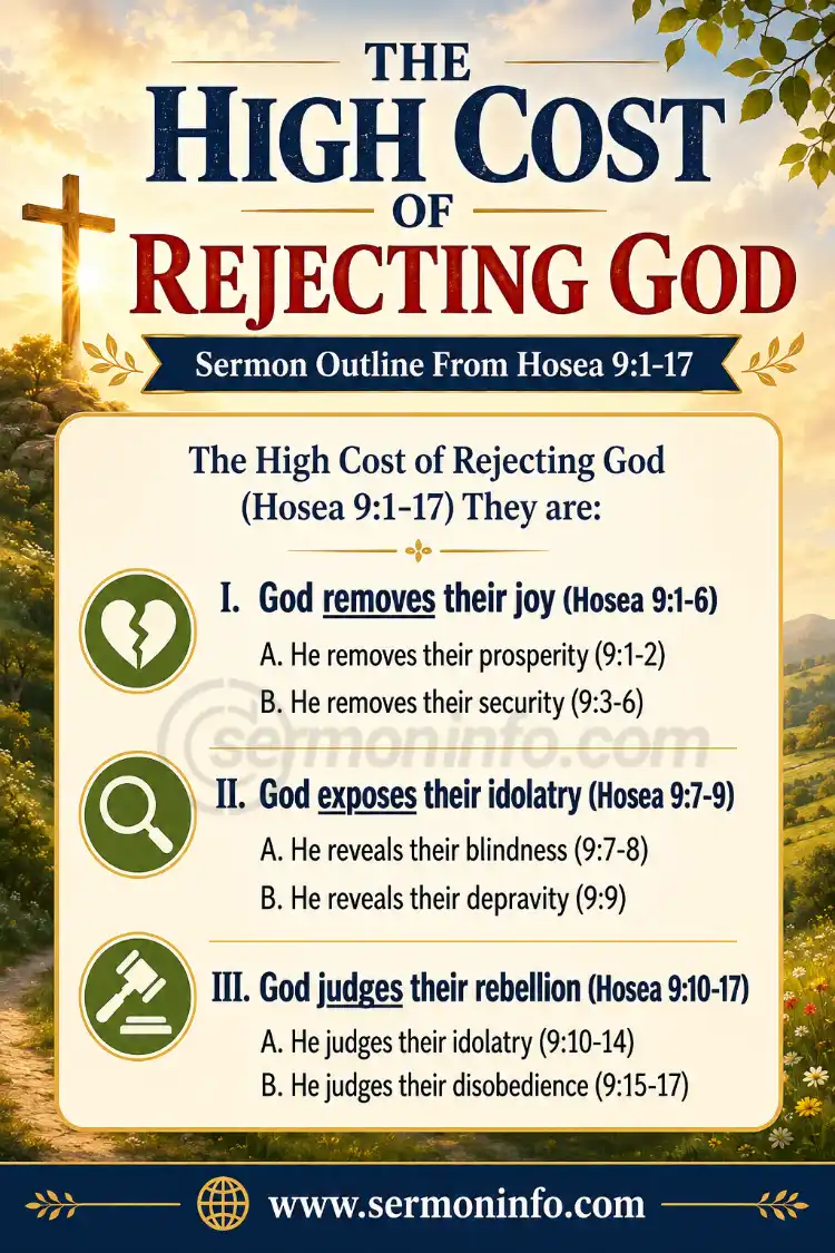 Sermon Outline From Hosea 9:1-17 | The High Cost of Rejecting God Sermon Outline From Hosea 9:1-17 | The High Cost of Rejecting God