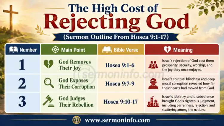Sermon Outline From Hosea 9:1-17 | The High Cost of Rejecting God Sermon Outline From Hosea 9:1-17 | The High Cost of Rejecting God