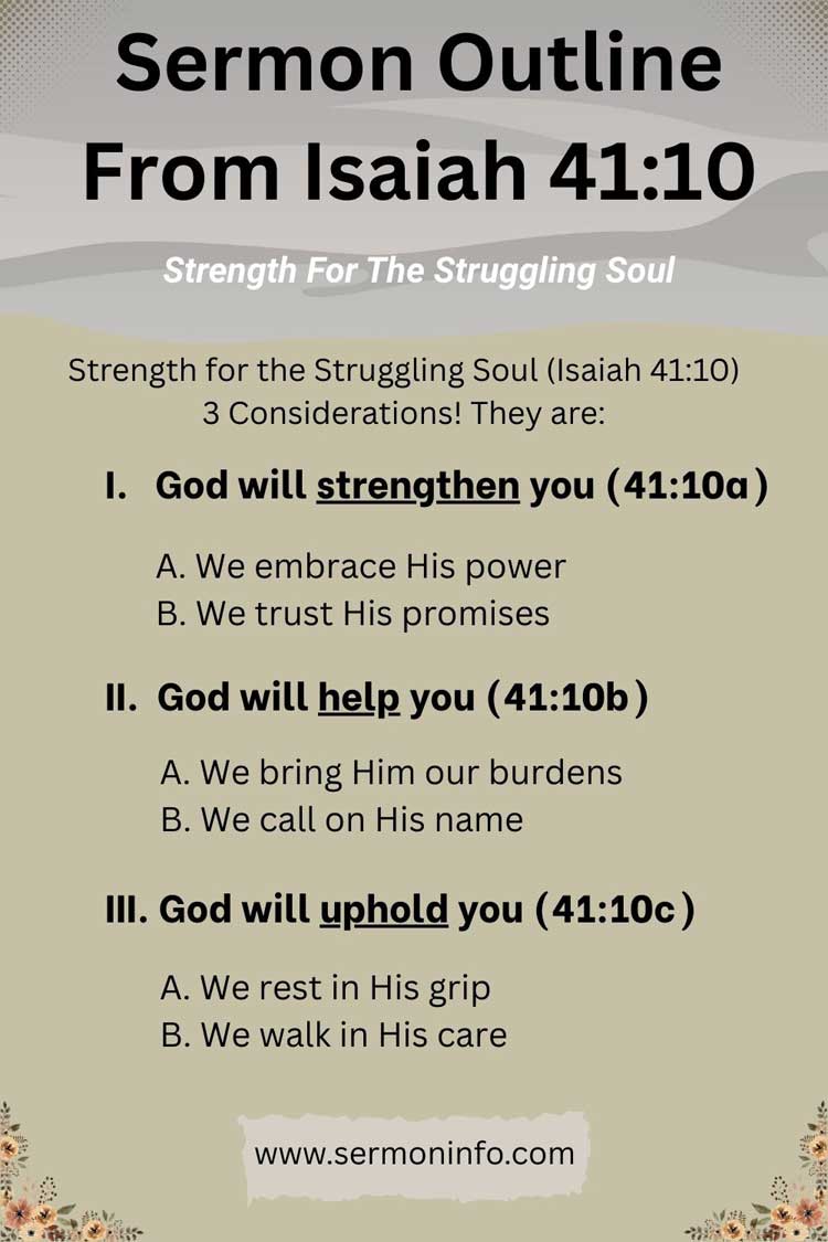 Sermon Outline From Isaiah 41:10