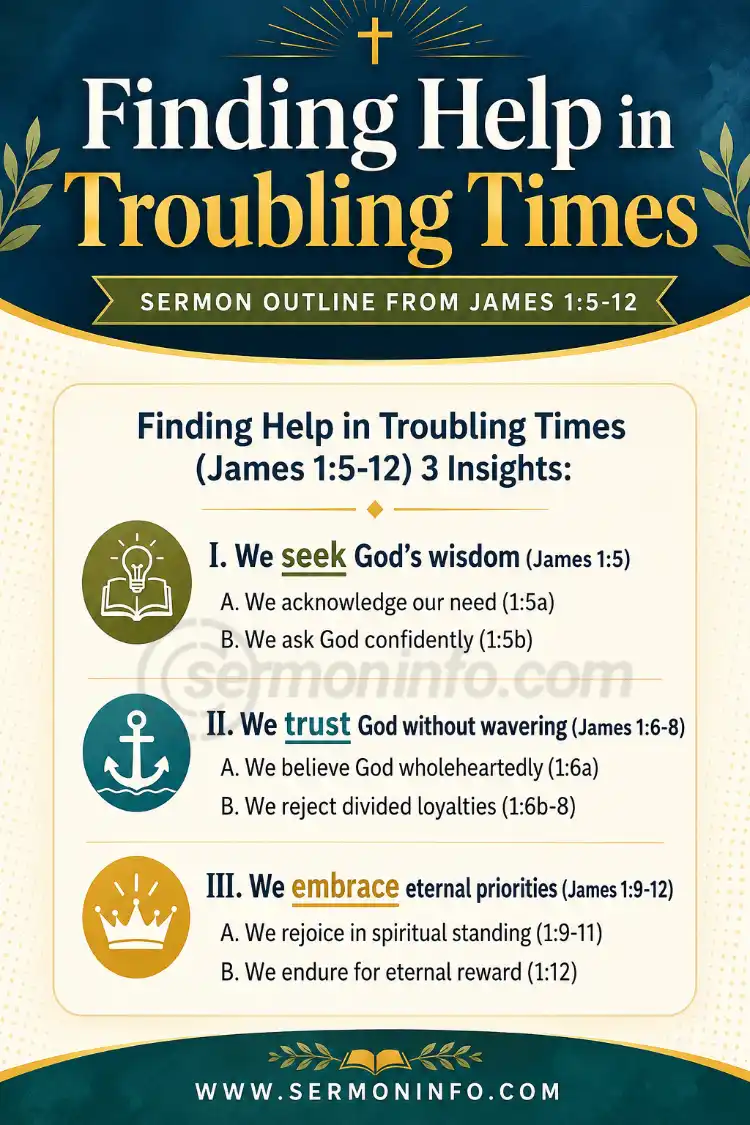 Sermon Outline From James 1:5-12 | Finding Help in Troubling Times Sermon Outline From James 1:5-12 | Finding Help in Troubling Times