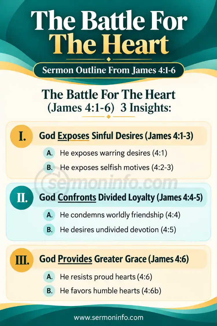 The Battle For The Heart | Sermon Outline From James 4:1-6